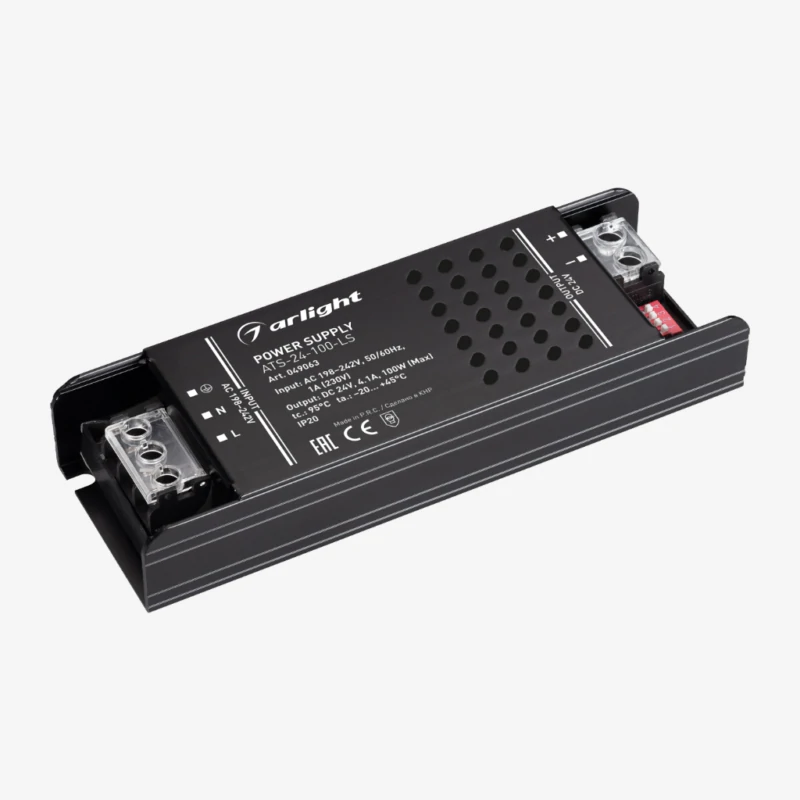 Блок питания ATS-24-100-LS (24V, 4.1A, 100W) (Arlight, IP20 Сетка)