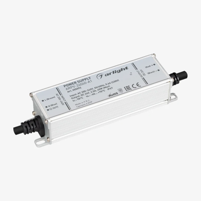 Блок питания ARPV-24060-A1 (24V, 2.5A, 60W) (Arlight, IP67 Металл)