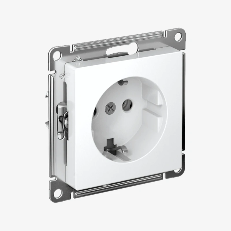 Розетка Systeme Electric AtlasDesign | без шторок, с/з, 16А, механизм, быстрозажим. клем.