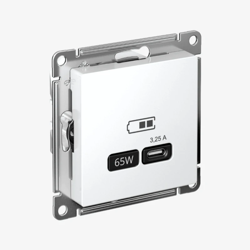 Розетка Systeme Electric AtlasDesign | USB тип-С 65Вт высокоскор.заряд. QC, PD, механизм